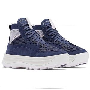 Sorel Ona 503 mid platform sneaker Nocturnal/Dreamy Size 9.5 women, BLUE leather